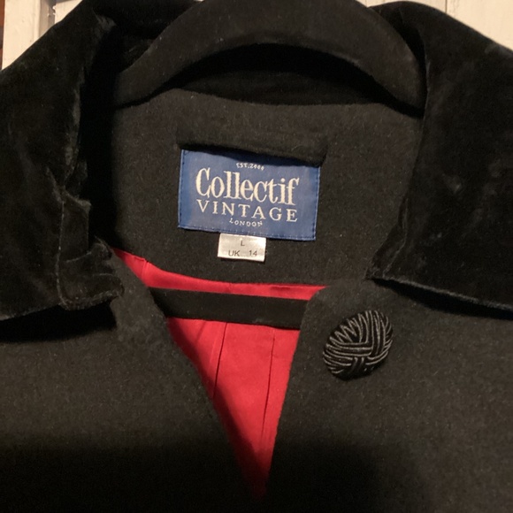 COLLECTIF LONDON DICKENS VICTORIAN SWING COAT & CAPELET UK14 - L - Picture 3 of 7